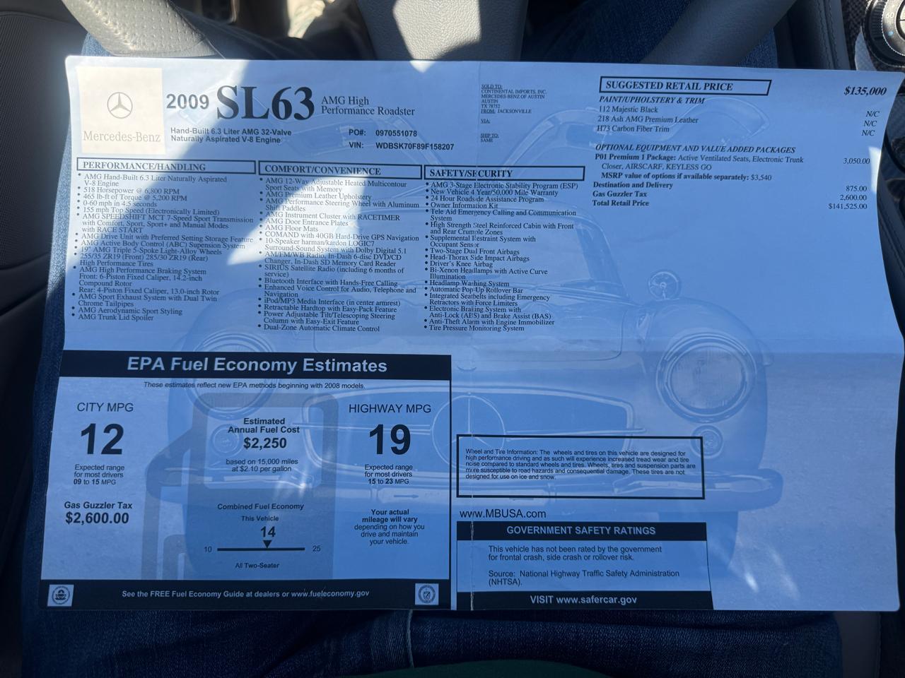 Photo 48 of 2009 Mercedes-Benz Sl-Class Sl63 for sale in Houston, TX